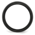 Polished Wedding Band in Black Ceramic, 8mm