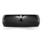 Polished Wedding Band in Black Ceramic, 8mm