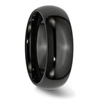 Polished Wedding Band in Black Ceramic, 8mm