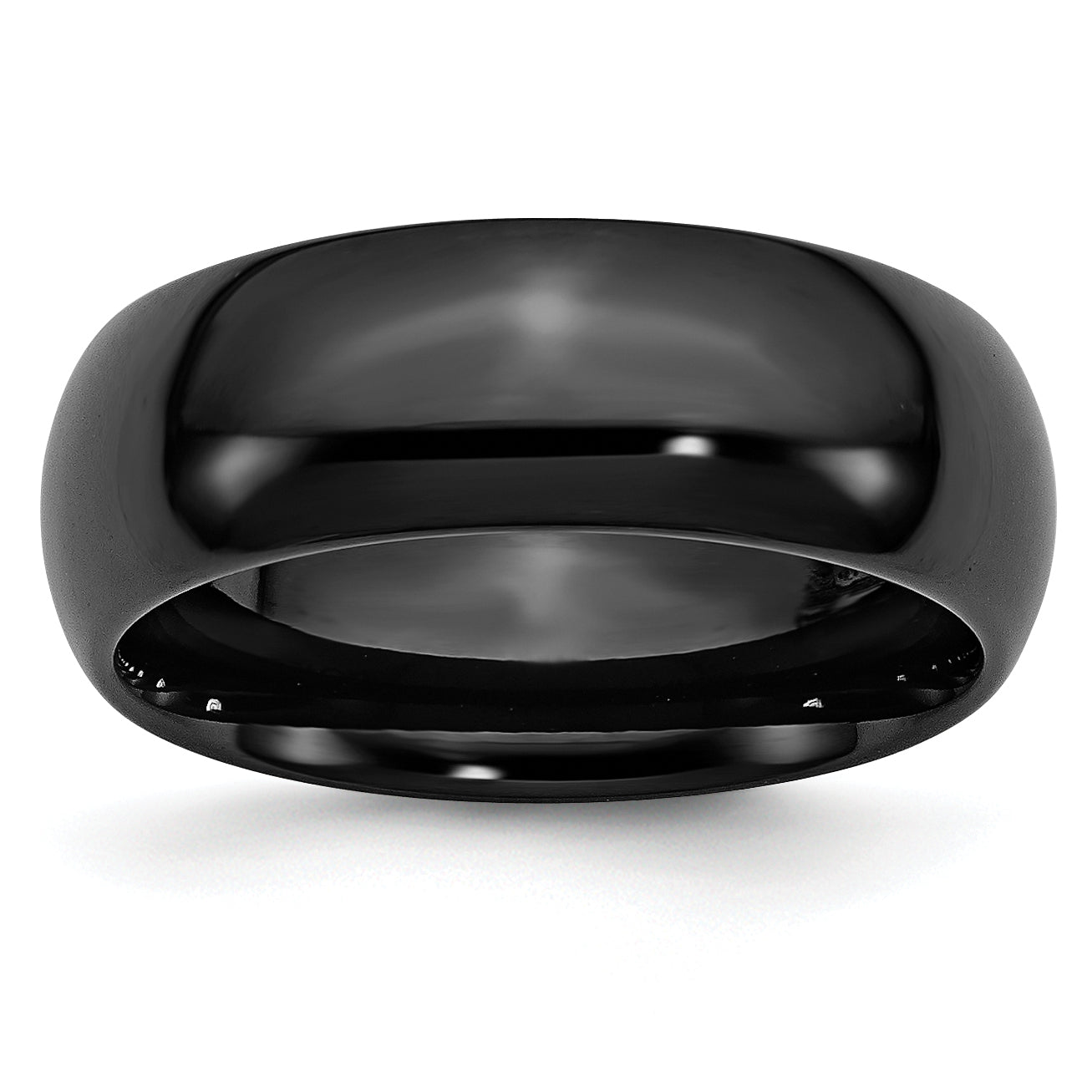 Black Ceramic 8mm Polished Band