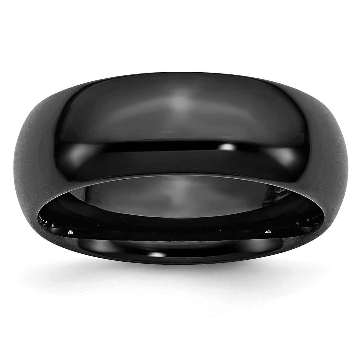 Black Ceramic 8mm Polished Band