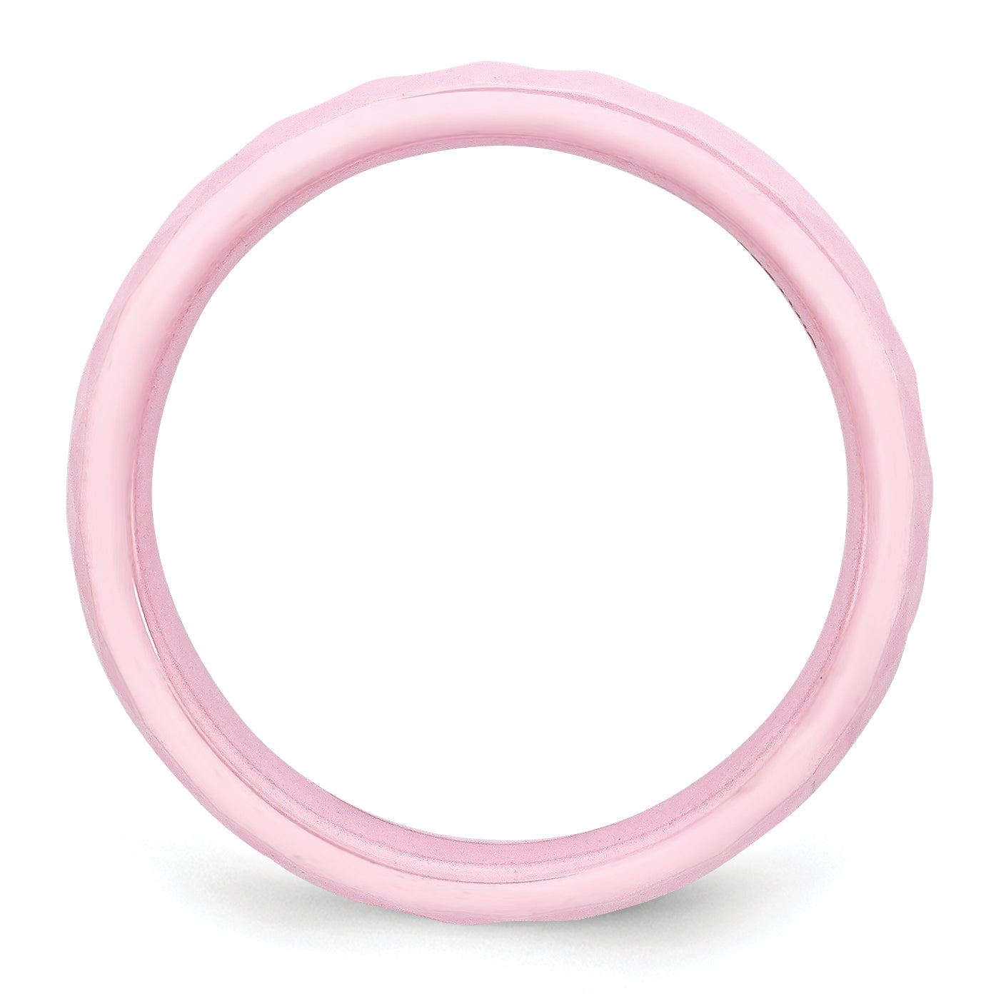 Faceted Wedding Band in Pink Ceramic, 4mm Secondary image