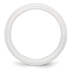 Polished Wedding Band in White Ceramic, 4mm