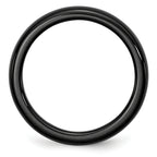 Polished Wedding Band in Black Ceramic, 4mm