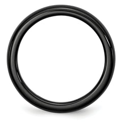 Ceramic Black 4mm Polished Band