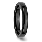 Polished Wedding Band in Black Ceramic, 4mm