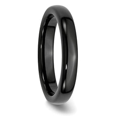 Ceramic Black 4mm Polished Band