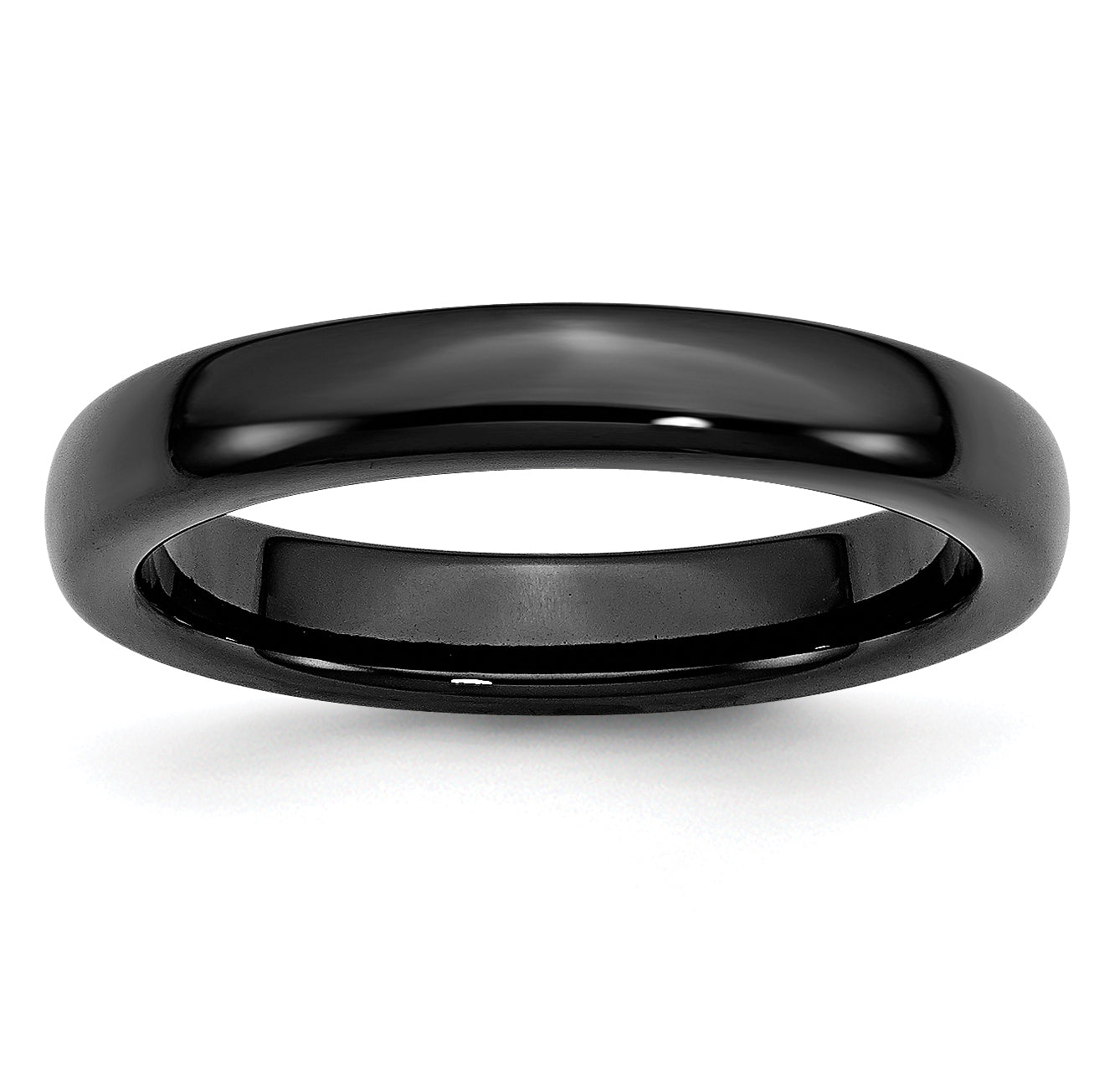 Ceramic Black 4mm Polished Band Main image