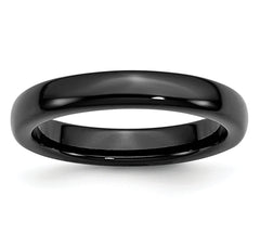 Ceramic Black 4mm Polished Band