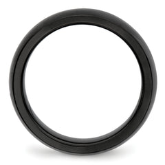 Ceramic Black and White 6mm Polished Band