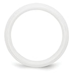 Polished Wedding Band in White Ceramic, 6mm