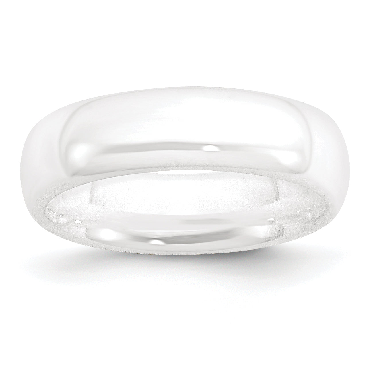Ceramic White 6mm Polished Band Main image