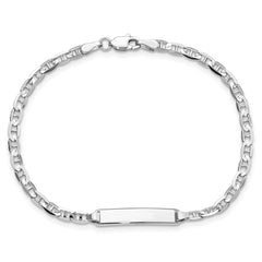 14k WG Anchor Link ID Bracelet