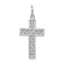14k White Gold Cross Charm