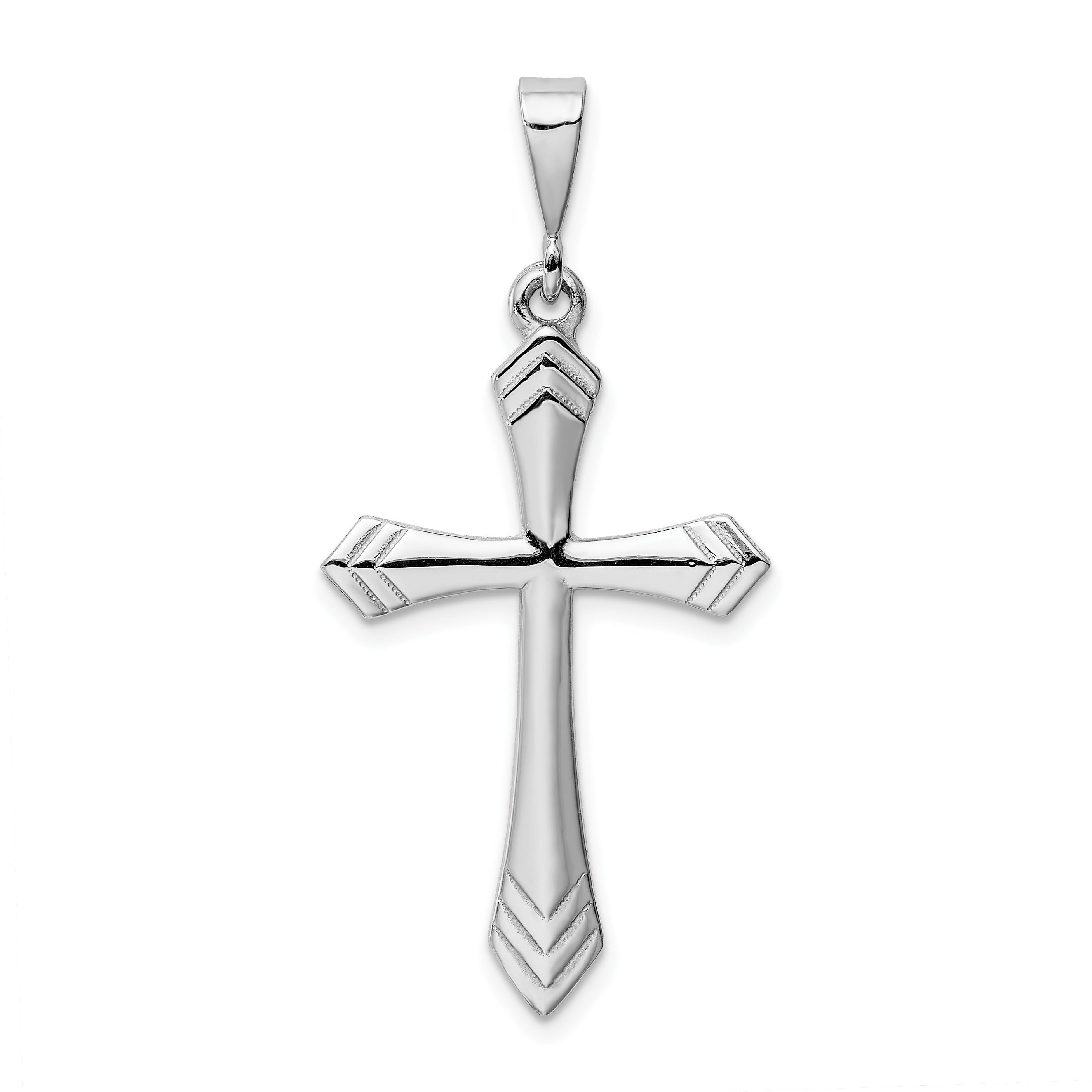 14k White Gold Passion Cross Pendant Main image