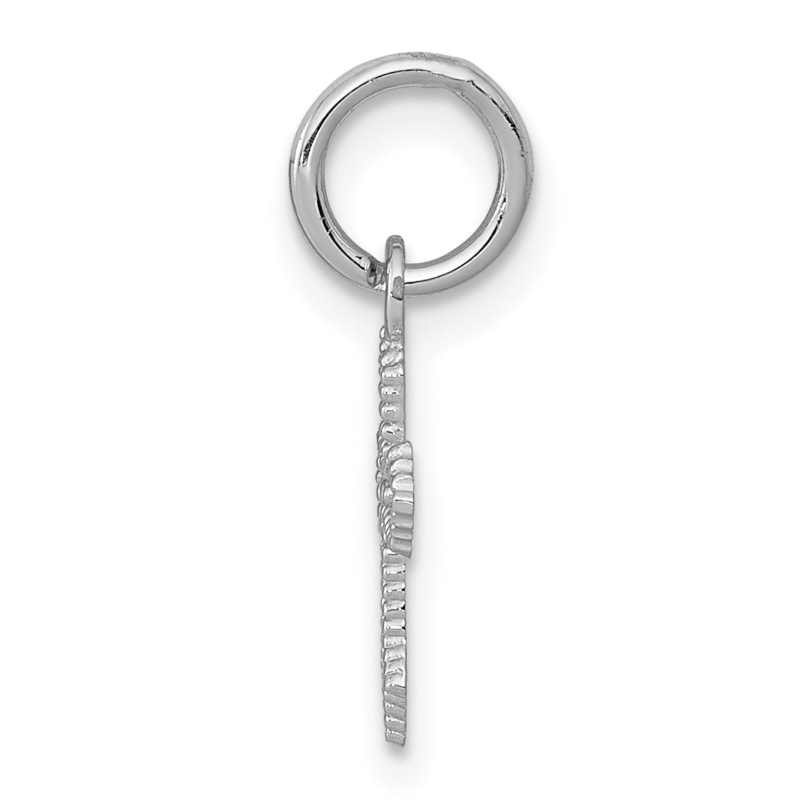 14K White Gold Passion Cross Charm with Rhodium Plating Elegant and Solid Design Secondary image