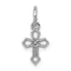 14k White Gold Passion Cross Charm