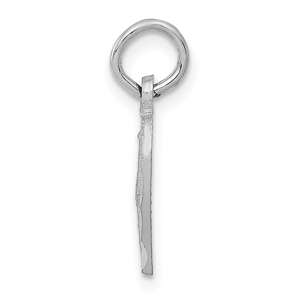 14K White Gold Cross in Heart Charm with Rhodium Finish, Elegant & Gift-Ready Secondary image