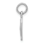 14K White Gold Cross in Heart Charm with Rhodium Finish, Elegant & Gift-Ready