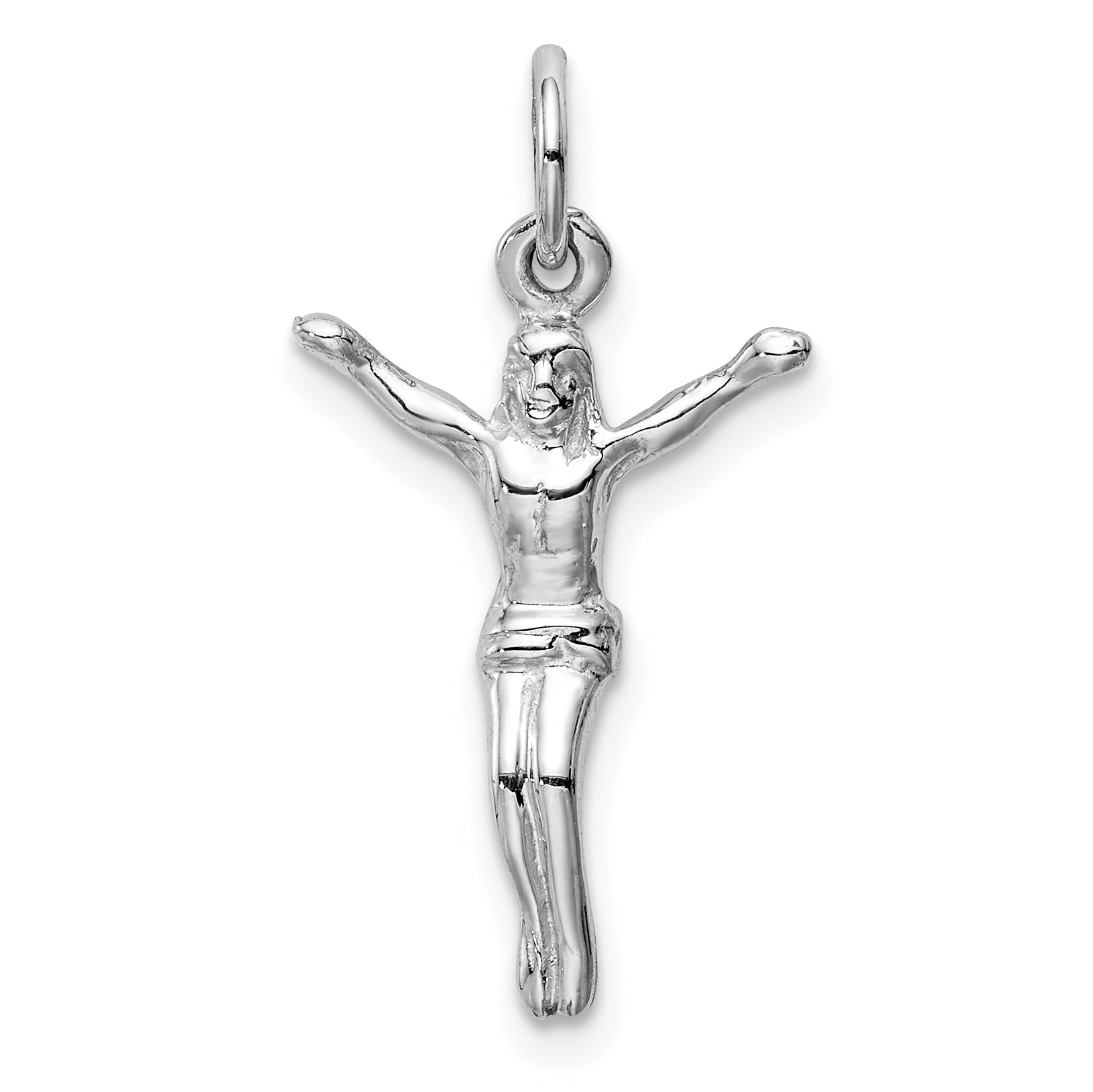 14k White Gold Jesus Charm Main image