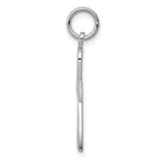14K White Gold Ankh Cross Pendant with Polished Rhodium Finish