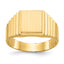 14k 10.0x8.5mm Open Back Men's Signet Ring