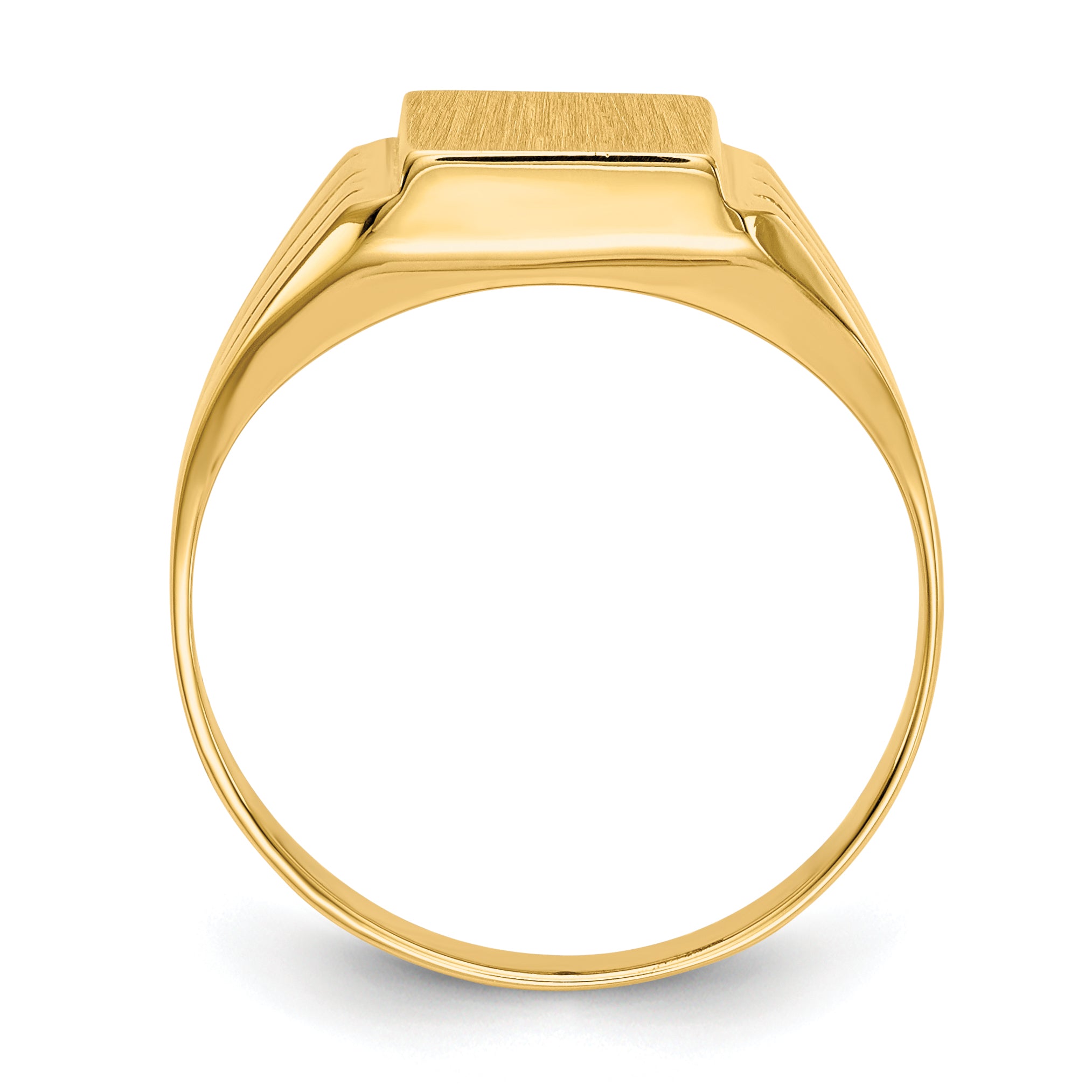14k 9.0x8.0mm Open Back Signet Ring Secondary image