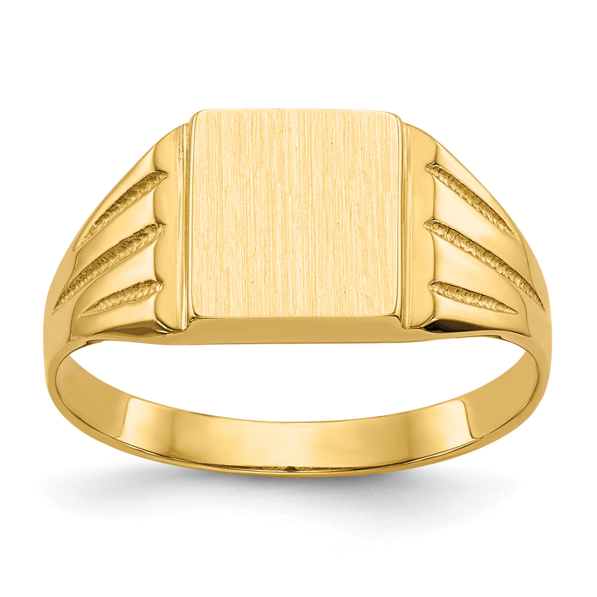 14k 9.0x8.0mm Open Back Signet Ring