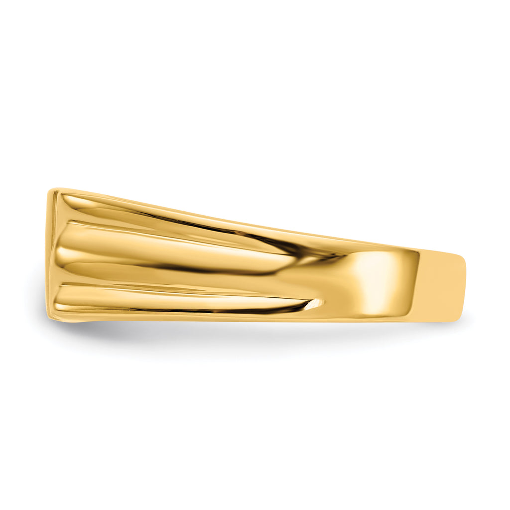 14k 5.5x5.5mm Open Back Signet Ring