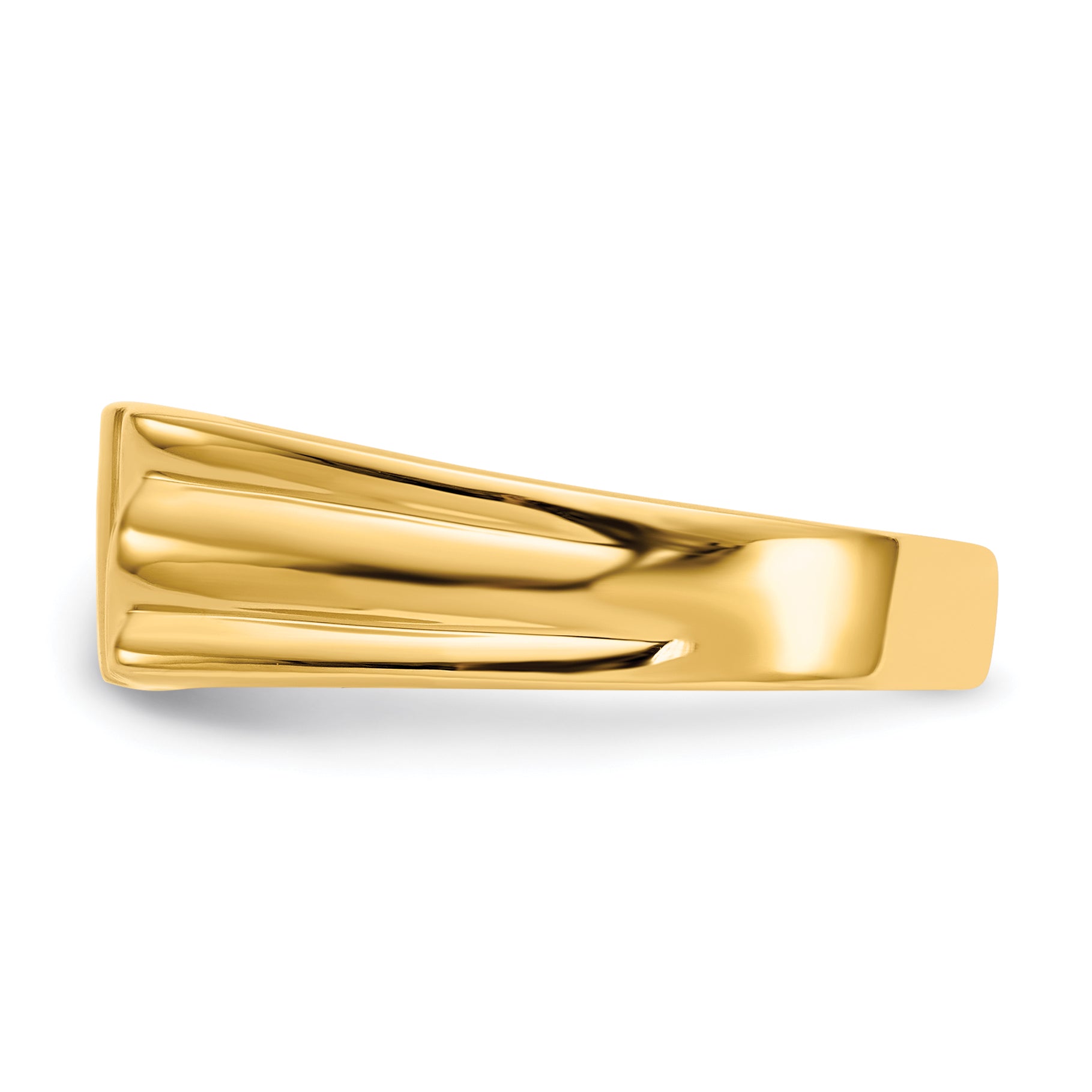 14k 5.5x5.5mm Open Back Signet Ring