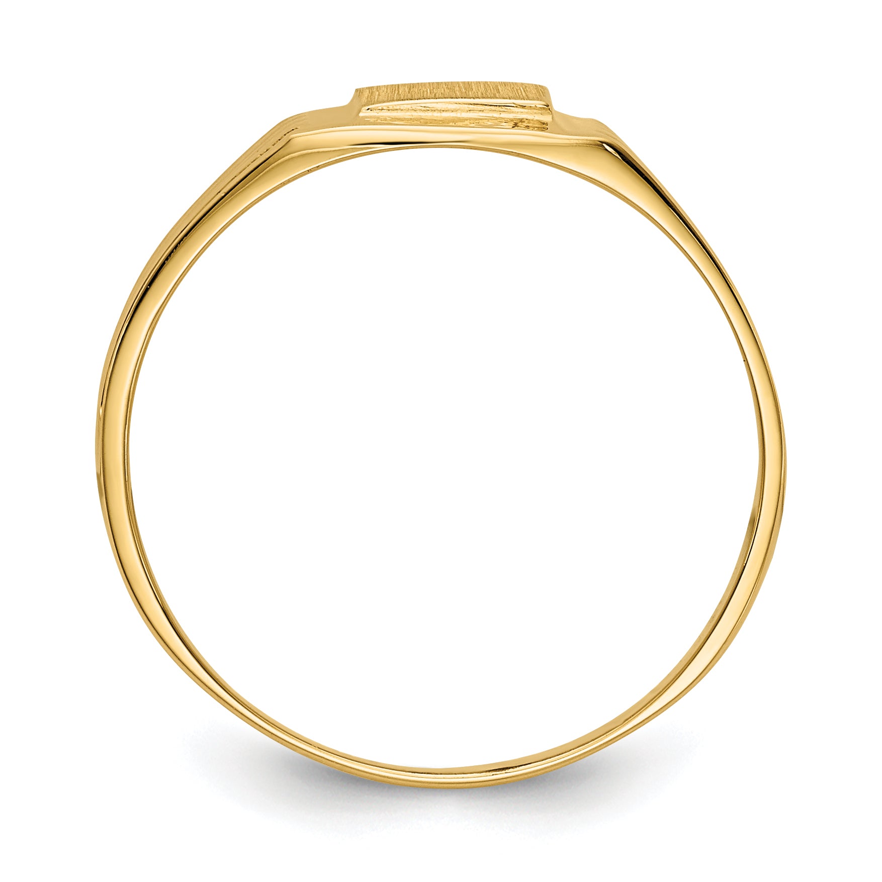 14k 5.25x4.75mm Open Back Signet Ring - 6