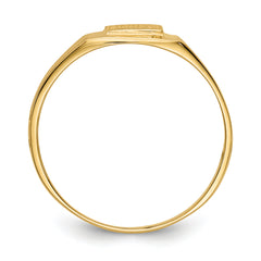 14k 5.25x4.75mm Open Back Signet Ring - 6