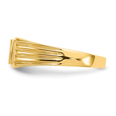 14k 5.25x4.75mm Open Back Signet Ring - 6
