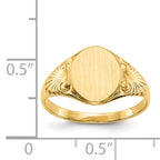 14k 10.0x7.5mm Closed Back Signet Ring