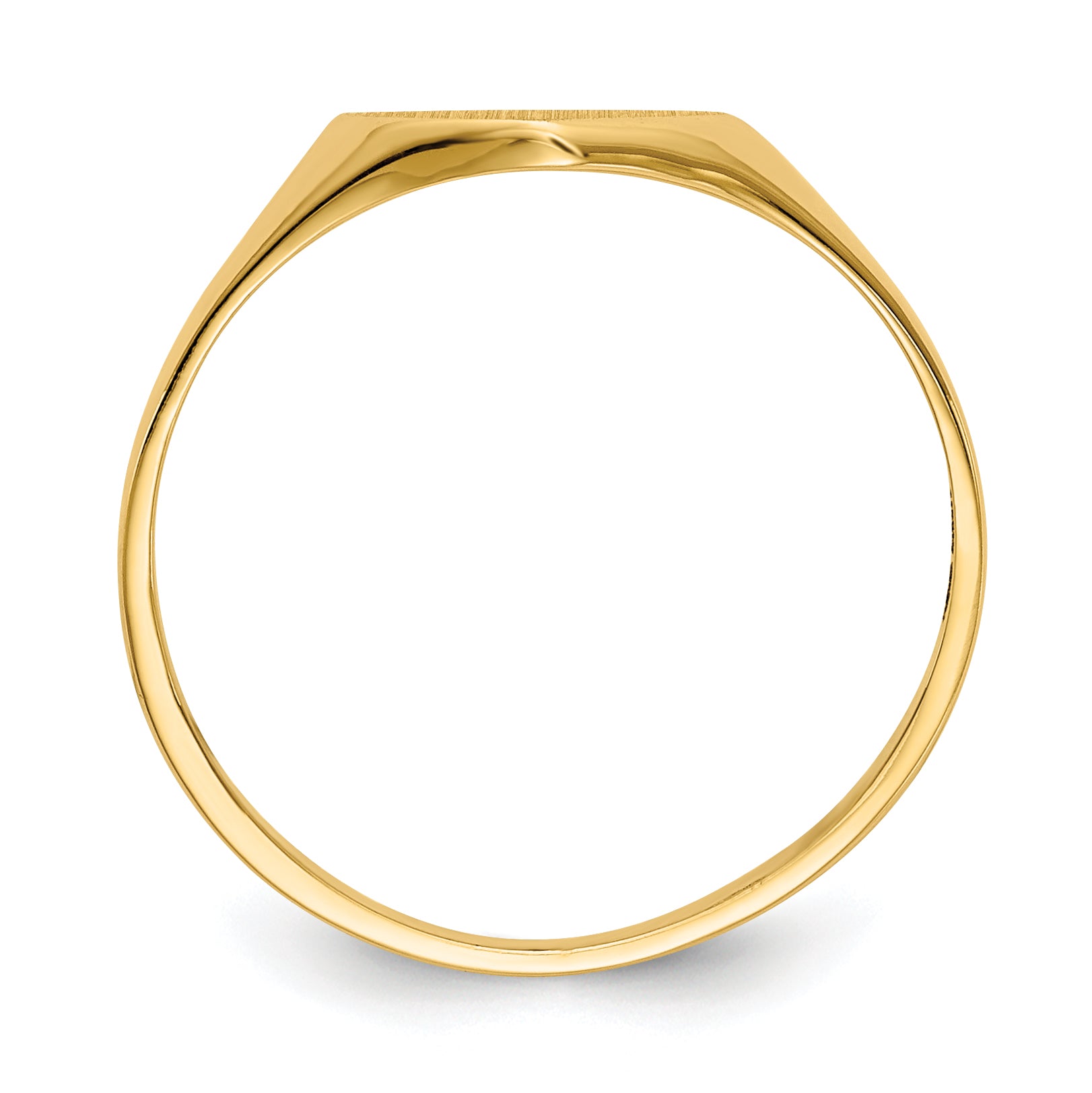 14k 5.5x7.5mm Closed Back Heart Signet Ring Secondary image