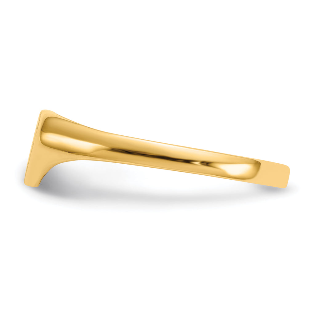 14k 5.5x7.5mm Closed Back Heart Signet Ring