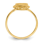 14k 6.5x7.0mm Open Back Heart Signet Ring