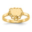 14k 6.5x7.0mm Open Back Heart Signet Ring