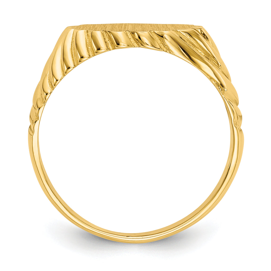 14k 7.5x10.0mm Open Back Signet Ring