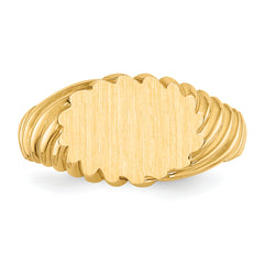 14k 7.5x10.0mm Open Back Signet Ring - 5