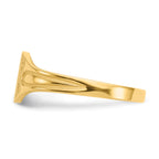 14k 6.5x4.0mm Closed Back Children's Signet Ring