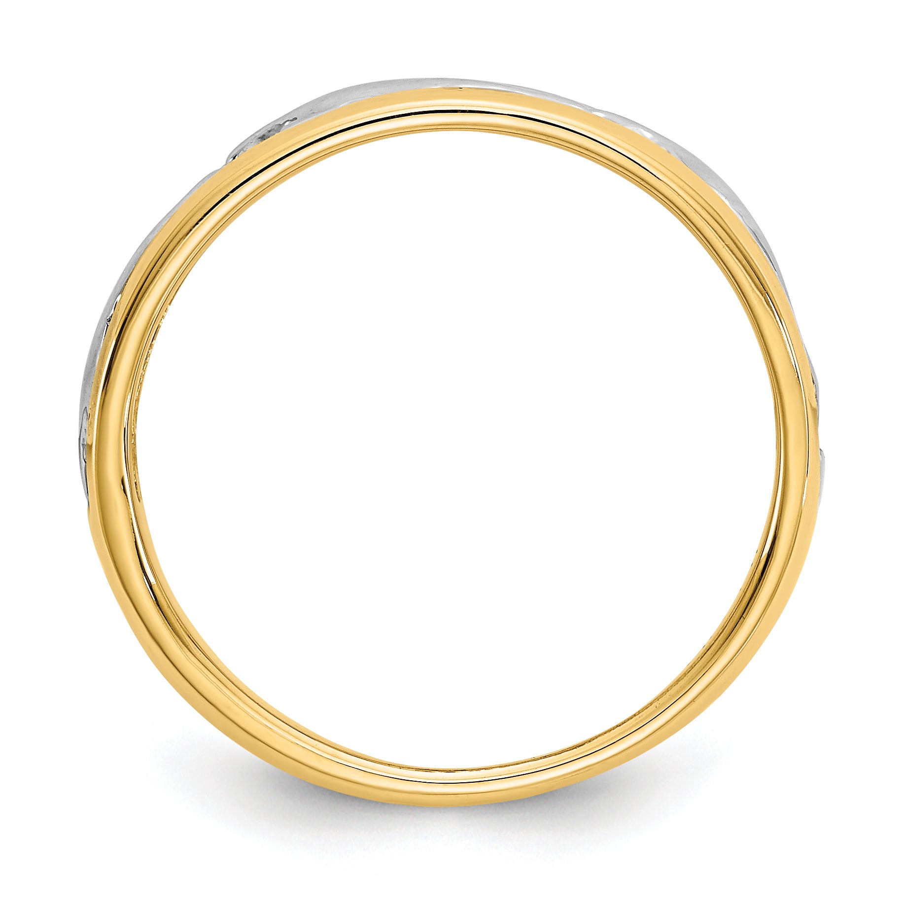 14k With Rhodium Dolphin Ring Secondary image