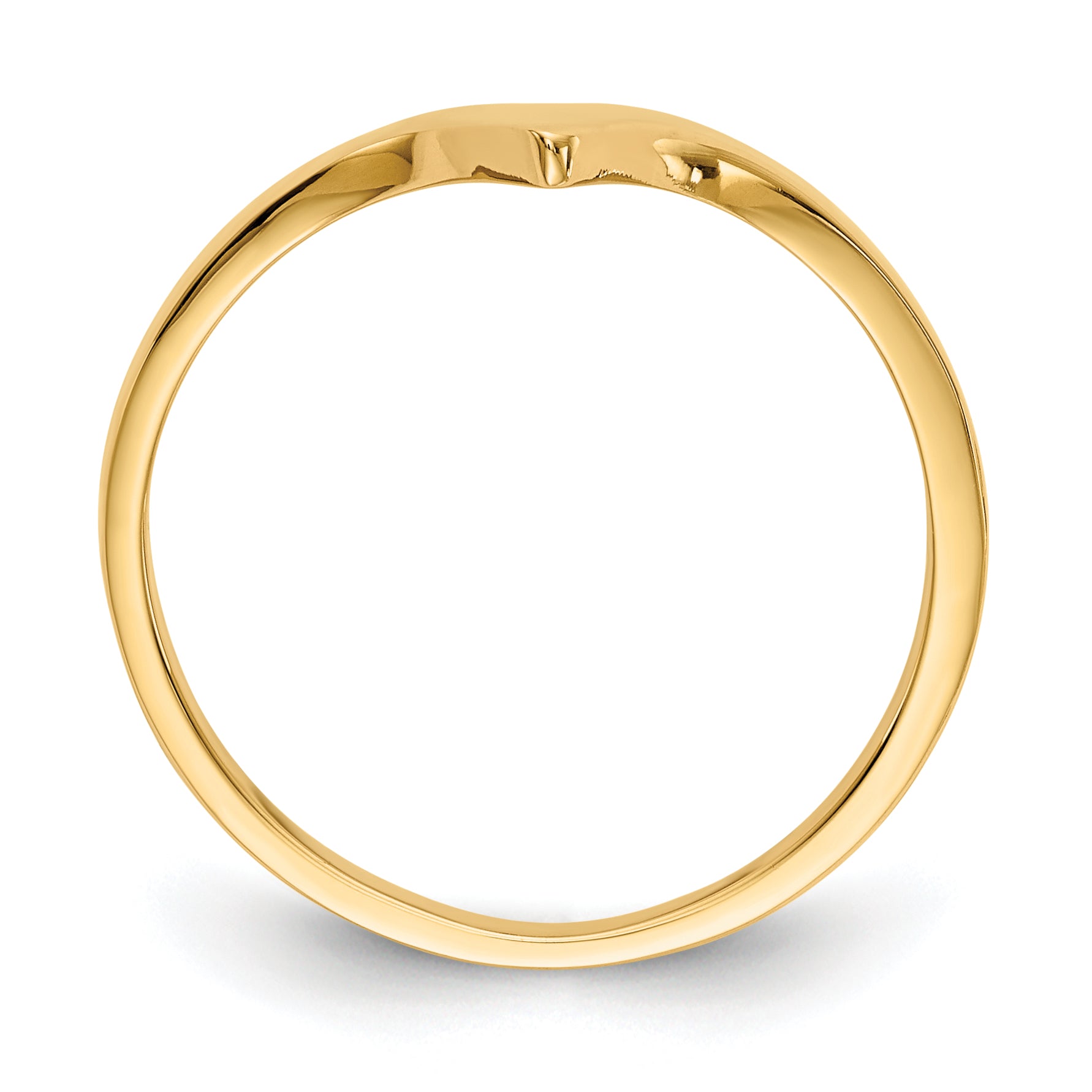 14k Polished Chevron Ring