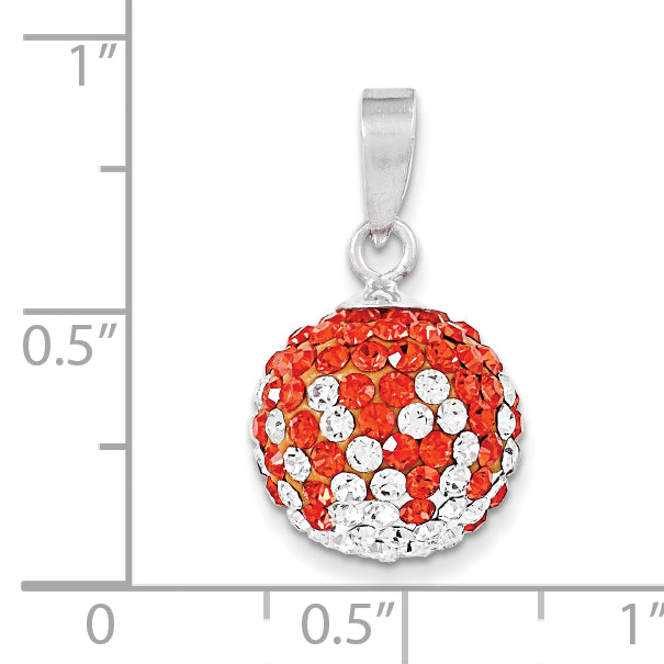 Sterling Silver Crystal Ball Pendant Elegant Design by Sophia Jewelers