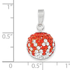 Sterling Silver Crystal Ball Pendant Elegant Design by Sophia Jewelers