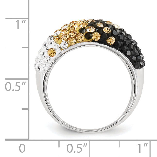 Sterling Silver Swarovski Crystal U of Missouri Ring