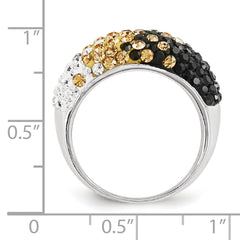 Sterling Silver Swarovski Crystal U of Missouri Ring