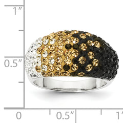 Sterling Silver Swarovski Crystal U of Missouri Ring