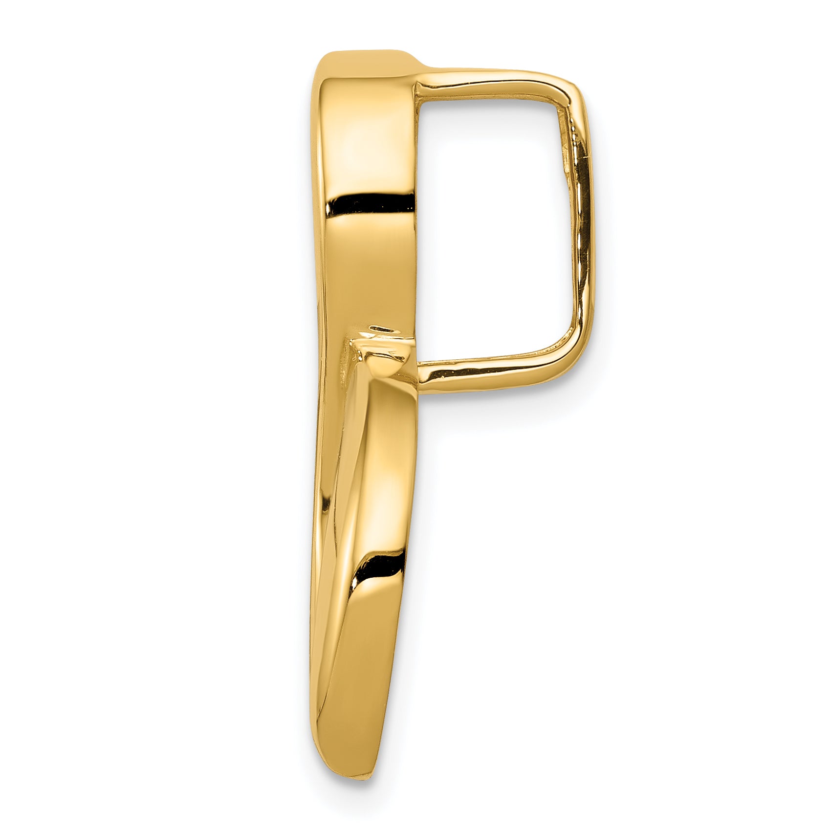 14K Gold Polished Omega Slide Pendant Fits 6mm & 8mm Secondary image