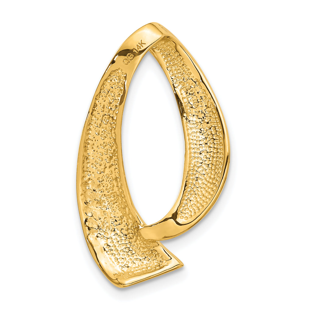 14K Gold Reversible Omega Slide Pendant Fits 8mm & 10mm